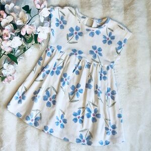 Darling Carter's Blue and White Floral Dress with diaper cover Size 18 months